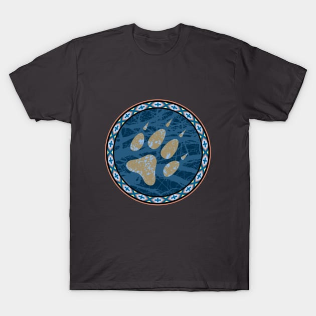 Cunning Gray Wolf Print T-Shirt by Mindscaping